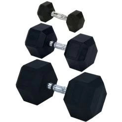 BSN Rubber Encased Solid Hex Dumbbell
