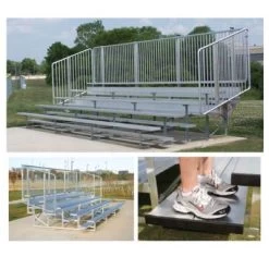 BSN Preferred Bleachers With Vertical Picket Railing
