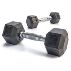 BSN Rubber Hex Dumbbell Set (55-100 Lb.)